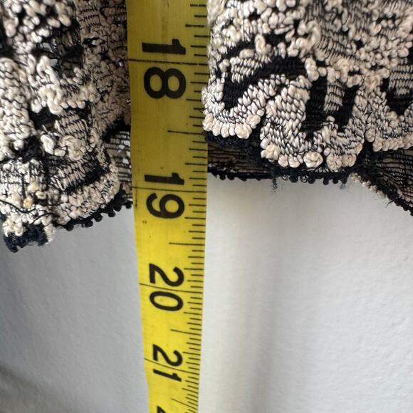 Vintage Kay Celine Black and Cream Mesh Long Sleeved Blouse - Picture 6 of 8